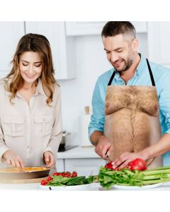 Funny Men Belly Cooking Aprons Kitchen Barbecue Funny Printing Aprons 3D Apron