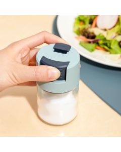 Push Type Salt Shaker Spice Jars with Lid Sealed Dust Proof Seasoning Jar Glass Bottle Kitchen Cooking Tools