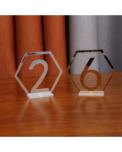 Digital Acrylic Mirror Table Number Wedding Supplies Table Decoration