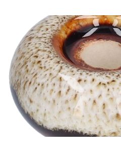 4 Set Cabinet Handle Retro Round Shaped Single Hole Door Knob for Home Bedroom Living RoomGreen Ancient Leopard Print White