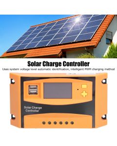 12V/24V Solar Charge Controller Solar Charge Discharge Regulator Waterproof Photovoltaic Controller40A