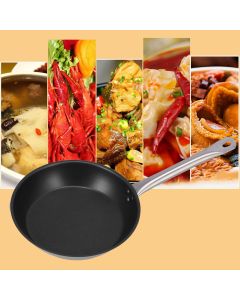 304 Stainless Steel Fry Pan Non Stick Heat Resistant Frying Egg Pan Professional Cookware for Kitchen Restaurant280x50mm