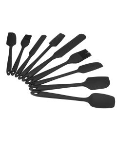 9Pcs Mini Spatula Set Flexible Hand Held Jam Cake Cream Cooking Brush for Kitchen Restaurants