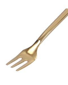4Pcs 304 Stainless Steel Coffee Spoon Long Handle Coffee Spoon and Fork with Square Head Durable Easy Cleaning for Cafe and BarGold