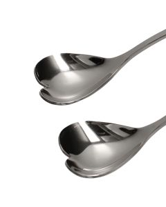 Innovative Heart Shaped Couple Spoon 304 Stainless Steel Spoon for Kitchen Home RestaurantBlue Pink Silver