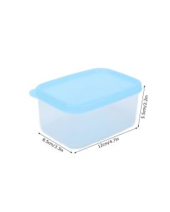 5Pcs Small Food Container Blue Heat Resistant Reusable Mini Airtight Multifunctional Food Box