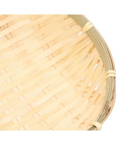 Fruit Basket Hand Woven Bamboo Mini Multifunctional Sturdy Serving Basket Tray for Living Room Kitchen 15x5cm