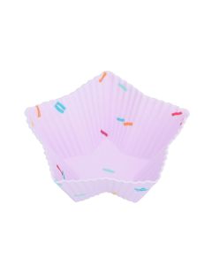 20pcs Silicone Baking Cups Bright Colors Cute Shapes Reusable Cake Making Molds for Donuts PuddingsStar Set