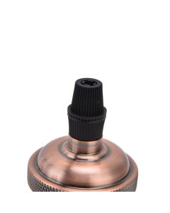 6 Pcs Lamp Holder Metal E26 E27 Screw Retro Lighting Base Accessories with Ground Aluminum ShellRed Bronze