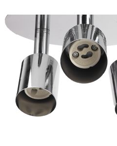 Lamp Holder 3 Head Circle Shape Modern Simple GU10 Base Flexible Rotation Light Holder for Bedroom 85‑265V