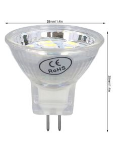 4Pcs MR11 LED Bulb 3W 300lm Bulb with 9 Beads Double Pin Base for Spotlight Landscape LampCold White Light