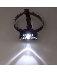 LED Headlamp 7 Lamp Beads High Brightness 4 Mode Waterproof USB Charging Head Band Light for Camping Maintenance