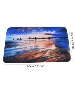 Household Bathroom Floor Carpet Water Absorption Anti Slip Flannel Mat for Door Toilet50x80cm