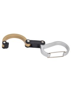 D Type Carabiner Multifunctional Aluminum Alloy Portable Stroller Carabiner for Traveling Camping HikingGold