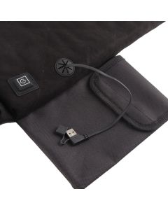 Electric Heating Seat Cushion Foldable Stadium Seats Heated Cover Pads with Backrest for Camping Fishing Hunting Black