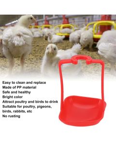 20Pcs Chicken Automatic Waterer Cups Rust Proof Bright Color Chicken Drinking Cups for Farm Red