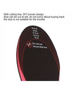 Heated Insoles DIY Cuttable Smart Remote Control USB Rechargeable Electric Heating Insoles for Men Women Outdoor Size 35‑40