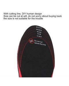 Heated Insoles DIY Cuttable Smart Remote Control USB Rechargeable Electric Heating Insoles for Men Women Outdoor Size 41‑45