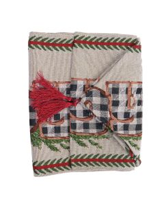 Christmas Table Runner Reusable Washable 1.8m Long Knitted Fabric Table Runner Holiday for Home Cafe Type 2