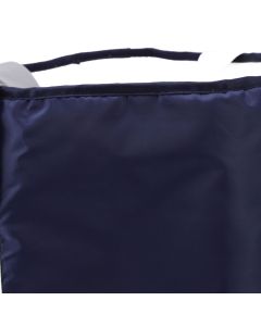 Foldable Foot Tub Polyester Double Layer Collapsible Camping Bucket with Storage Bag for Outdoor Navy Blue