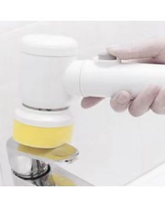 Electric Spin Scrubber Multifunctional Handheld Cordless Scrub Brush with 3 Cleaner Heads for Home Kitchen USB Charging