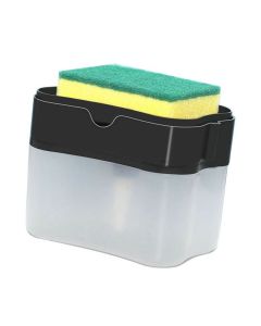 Dish Liquid Dispenser Durable Plastic Effort Saving Press Large Capacity Dish Detergent Dispenser for Kitchen Home Black