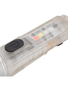 Strong Light Mini Keychain Flashlight Outdoor Portable Super Bright Multifunction LED Flashlight USB Rechargeable Fluorescent Model