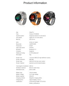DTG9 Fitness Smart Watch, Waterproof Sports Watch,Orange