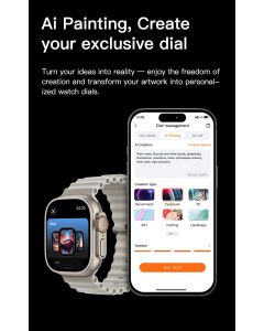 DT Ultra5pro Smart Watch, Full Touch Fitness Watch for Men Women，green