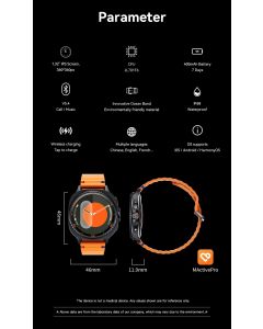 Watch8Classic-MA33 Fitness Smartwatch Bluetooth Call Waterproof Health Tracker for iPhone Android,Silver