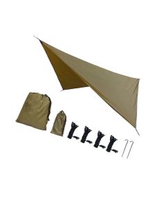 Camping Tarp Tent Tarp Awning Accessories Lightweight Hammock Canopy Rain Awning - Camel