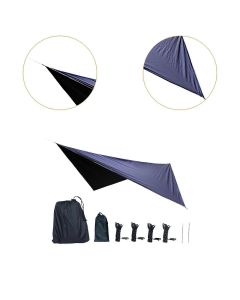 Camping Tarp Tent Tarp Awning Accessories Lightweight Hammock Canopy Rain Awning - Black