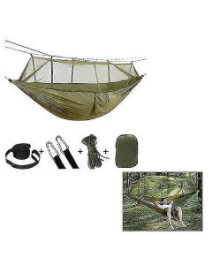 Camping Mosquito-proof Hammock Lightweight Nylon Fabric with Straps Outdoor Hanging Sleeping Bag