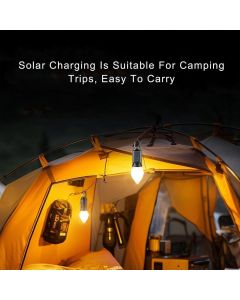 Hanging Light Usb Rechargeable Led Camping Lantern Outdoor Tent Lights for Camping Bulbs With Clip Hook Camping Flash Black-A
