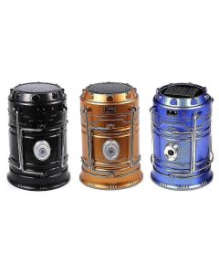 Portable Rechargeable Solar LED Lantern for Camping, Self-Collapsible and Powerful