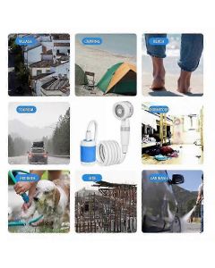 Type A 4000mAh Electric Shower, Camping Portable Shower Head Pump for Outdoor Hiking Travel