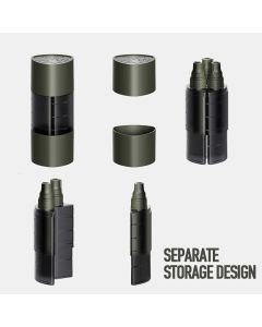 Multifunction Camping Spices Container Seasoning Bottle Spices Jar for Outdoor Camping BBQ with Leakproof Sealing Caps Army Green