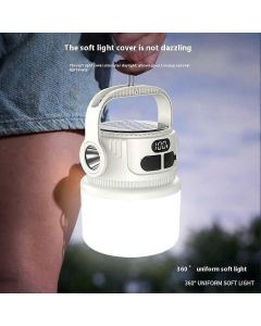 LED Solar Bulb Light Rechargeable Portable Lanterns Waterproof Outdoor Night Market Camping Tent Outage Emergency Lamp Green