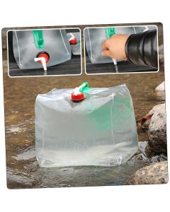 20L Camping Water Bag with Collapsible SpaceSaving Design, Wide Mouth Easy Fill, Reusable for Hiking and Travel