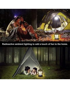 Led Camping Lantern,rechargeable Retro Dimmable Camping Light Waterproof Tent Light For Power Outages Hiking Emergency Fishing - White