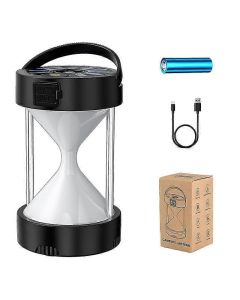 4 In 1 Camping Lamp Rechargeable Portable Solar Lamp Adsorbable Metal Waterproof Camping Lamp(black)