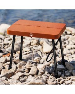 Convenient Folding Stool Travel Little Stools Portable Folding Camping Stool Light Weight Little Chair for Hiking  Coffee Color