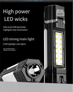 Rechargeable Camping Lantern 1500mAH Waterproof Foldable LED Lamp with 3 Modes for Tent Hanging Black