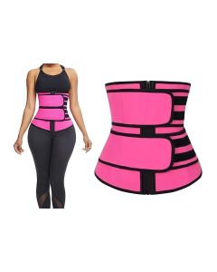 Sweat Waist Trainer for Women Sauna Sweat Belt Slim Body Shaper Corset - Grey & XL