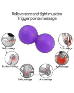 Purple Peanut Massage Ball - Double Lacrosse Massage Ball & Mobility Ball Deep Tissue Massage