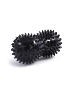 Spiky Peanut Massage Ball Deep Tissue Muscle Roller PVC Foot Massage Ball for Myofascial Release Trigger Point relaxation Yoga Fitness - Black