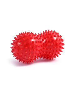 Spiky Peanut Massage Ball Deep Tissue Muscle Roller PVC Foot Massage Ball for Myofascial Release Trigger Point relaxation Yoga Fitness - Red