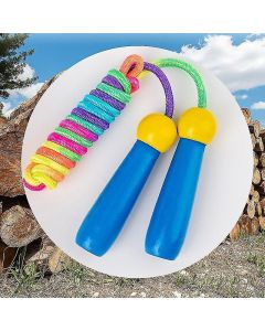 Jump Rope Beaded Skipping Rope Adjustable Tangle-free Segmented Jumping Rope - Blue