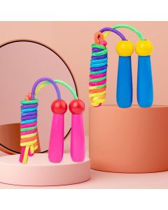 Jump Rope Beaded Skipping Rope Adjustable Tangle-free Segmented Jumping Rope - Pink