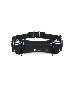 Hydration Running Belt with 2 Water Bottles and Phone Pouch for Marathon Hiking - Blue